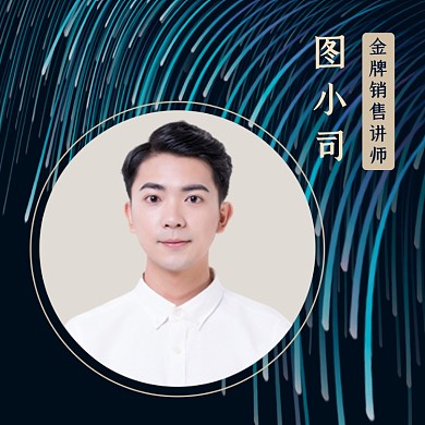 金牌销售讲师培训师炫彩大气商务风头像