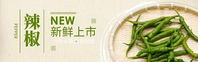 绿色蔬菜辣椒促销banner