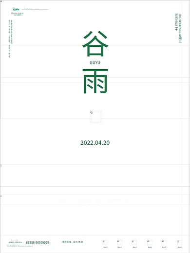 简约大气谷雨摄影海报