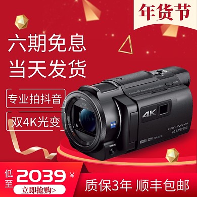 红色年货节数码相机直通车