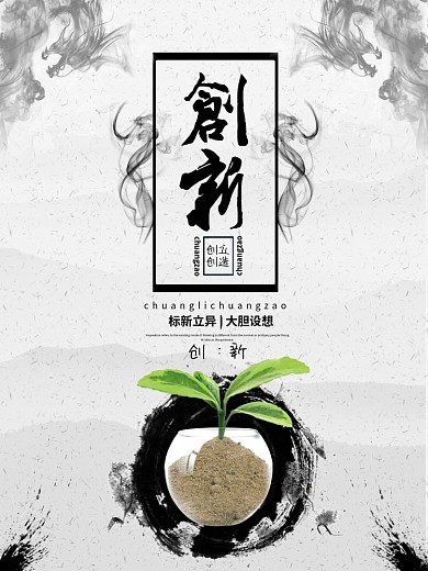 企业文化之创新展板海报