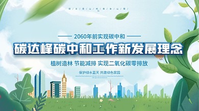 做好碳达峰碳中和工作新发展理念展板