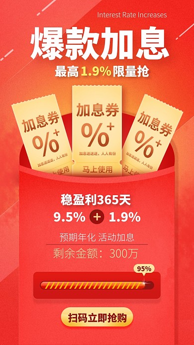 爆款加息手机海报