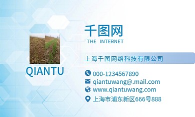 蓝色科技风格设计公司名片个人名片设计