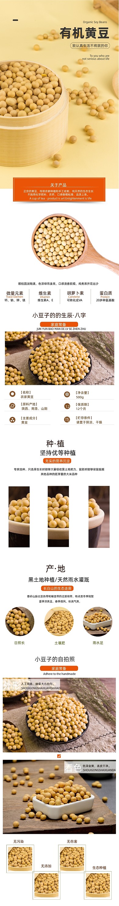 黄豆豆子农产品粮食详情页