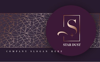 黑紫色高端名片模板