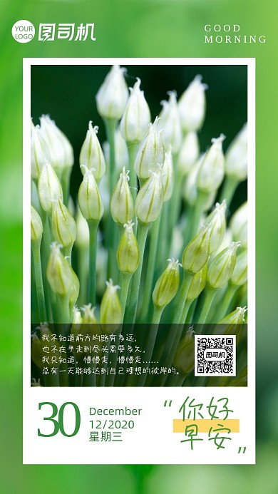 早安你好小清新早安心语日签月签