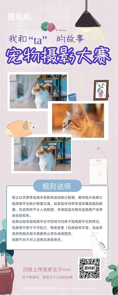 宠物摄影大赛和宠物的故事手机长图