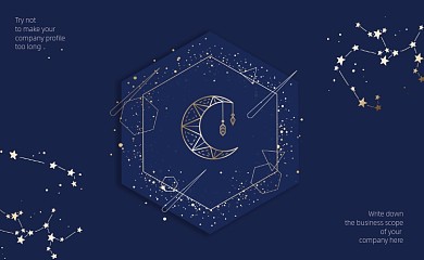 蓝色美丽星空名片