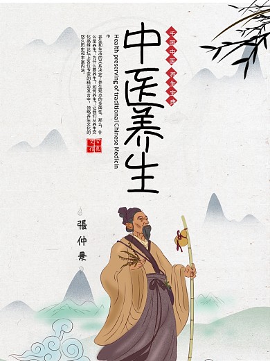 中医中药养生古代名医介绍中国风枸杞海报