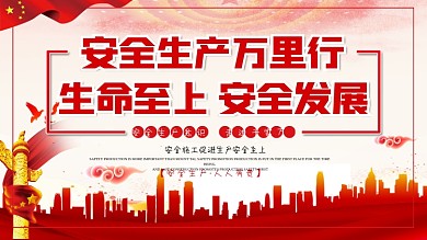 安全展板施工生产公益城市建设和谐