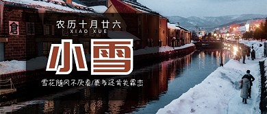 风景节气小雪雪花随风不厌看公众号首图