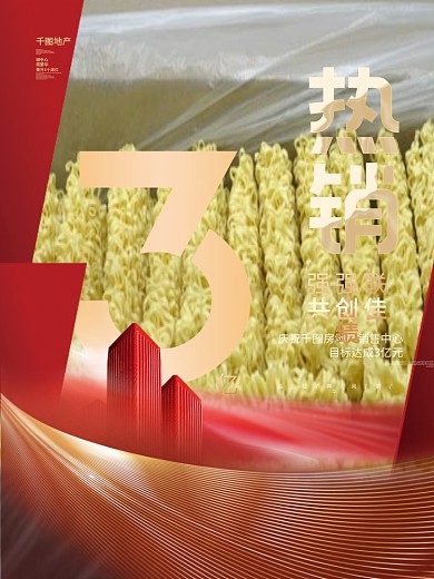 创意大气销售喜报战报贺报房地产公司海报