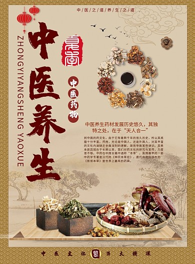 中医药学养生海报