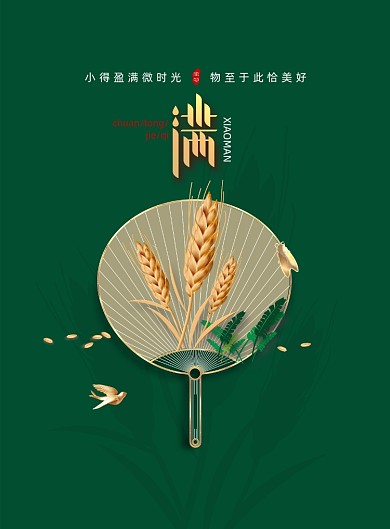 传统二十四节气小满节气海报