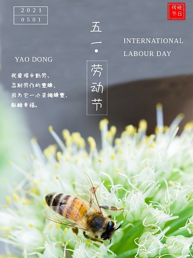 五一劳动节致敬劳动者节日海报