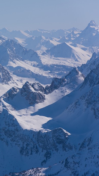高清高原山脉冰雪摄影手机壁纸海报