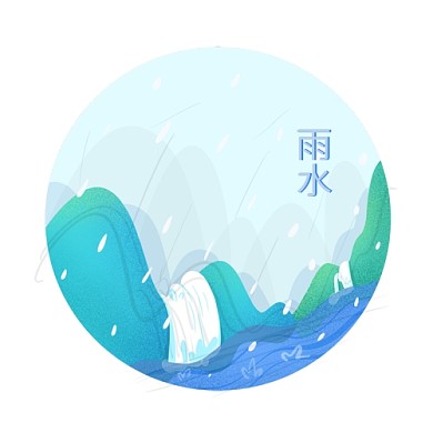 雨水河水瀑布公众号次图