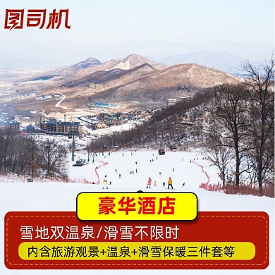 酒店滑雪旅游主图模板