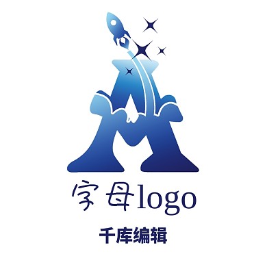 蓝色字母LOGO