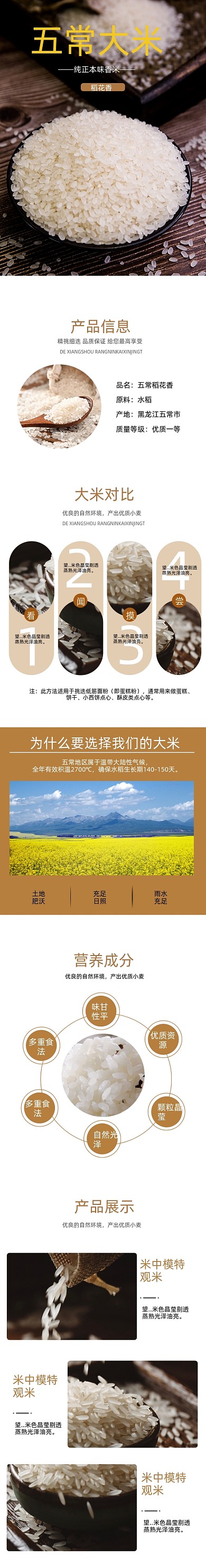 大米详情页电商时尚大气简约