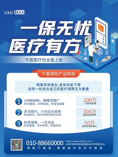 金融医疗保险一保无忧医疗有方海报