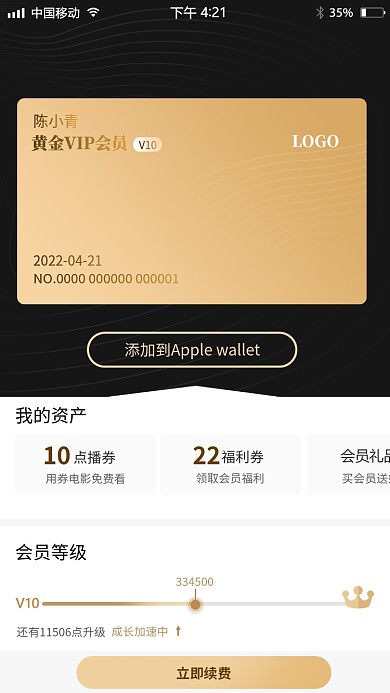 质感VIP会员手机截屏海报