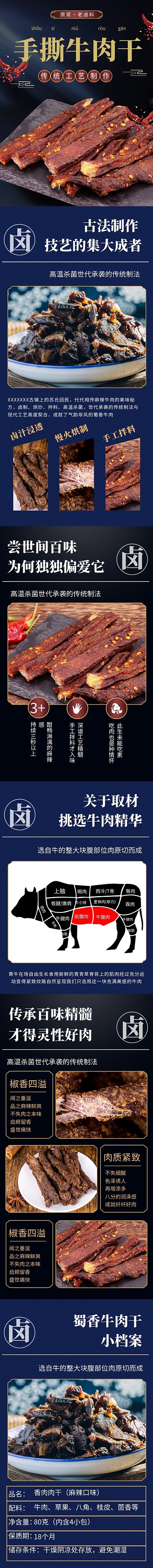 零食手撕牛肉电商详情页