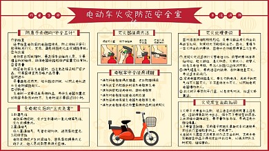 电动车电动自行车小区物业防火消防安全宣传