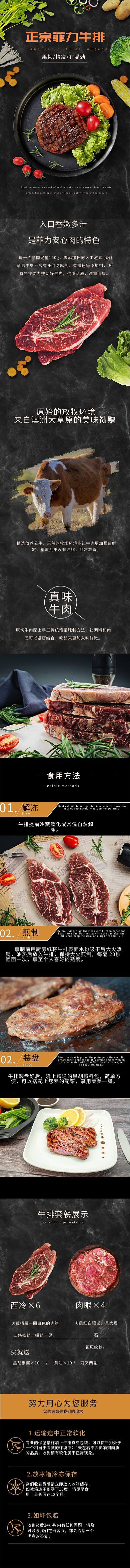 生鲜牛排电商详情页