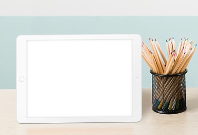 笔筒ipad界面贴图样机