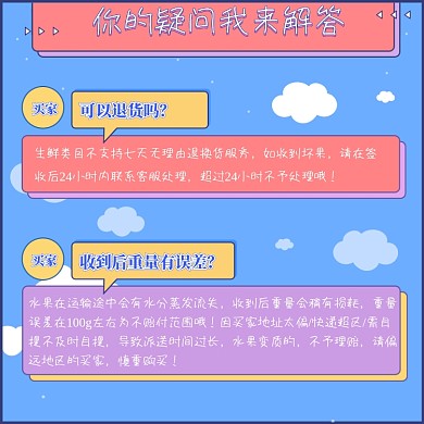 店铺常见问答售后服务信息说明主图