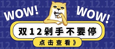 双十二剁手不要停公众号首页