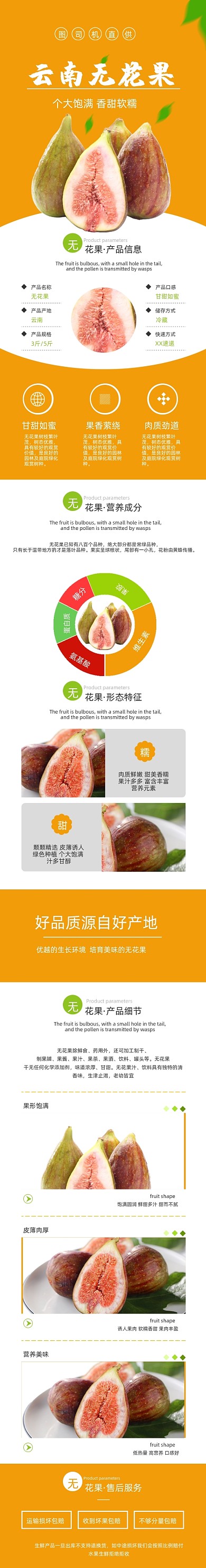 无花果水果食品详情页