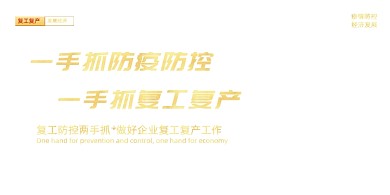 红色高端一手抓经济一手抓防疫展板