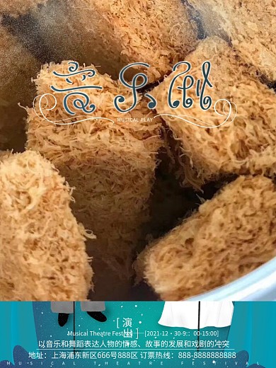 原创插画梦幻风浪漫音乐剧表演演出商业海报