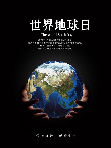 创意世界地球日公益海报
