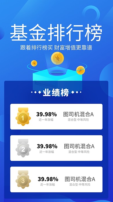 金融理财基金排行榜海报