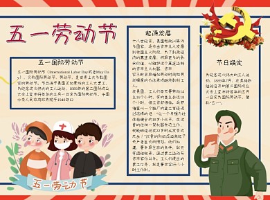 五一劳动节发源Word手抄报