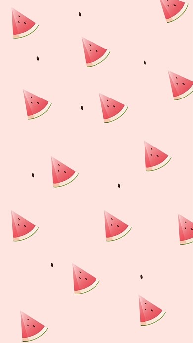 西瓜插画手机壁纸