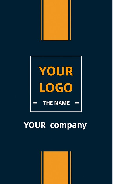 竖版商务简约色块名片模板