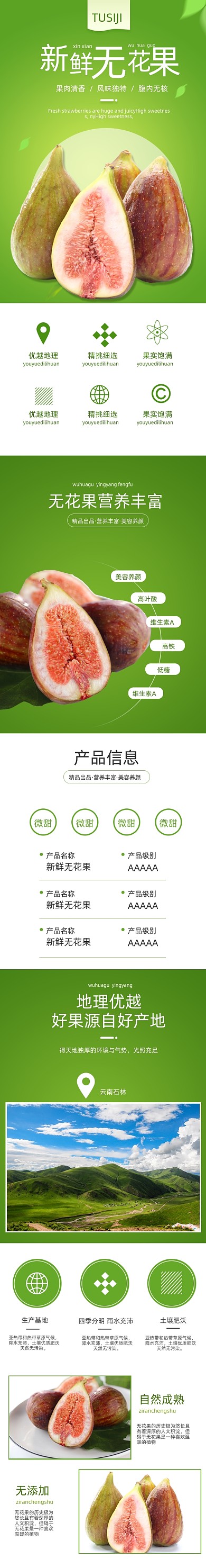 无花果水果食品详情页