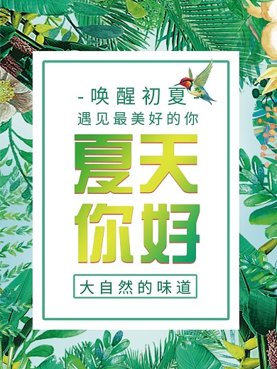 夏天大自然海报