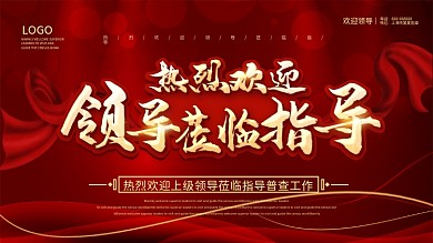 热烈欢迎领导莅临指导展板