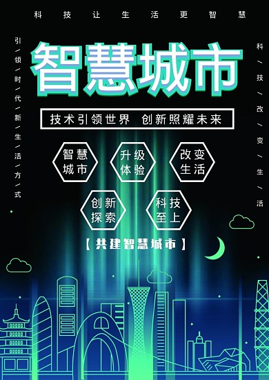 智慧科技城市海报