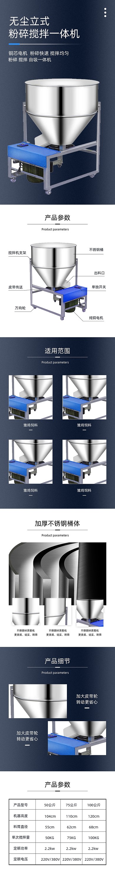 饲料搅拌机混合机数码电器详情页