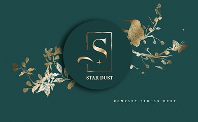 绿色复古中国风名片