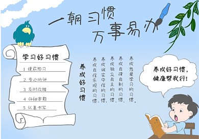 培养好习惯手抄报