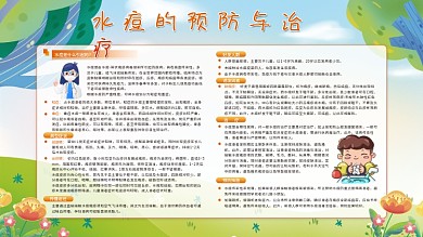 校园健康知识宣传栏水痘预防与治疗