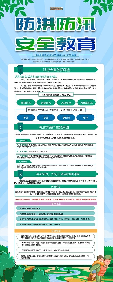 防洪防汛安全教育知识展架